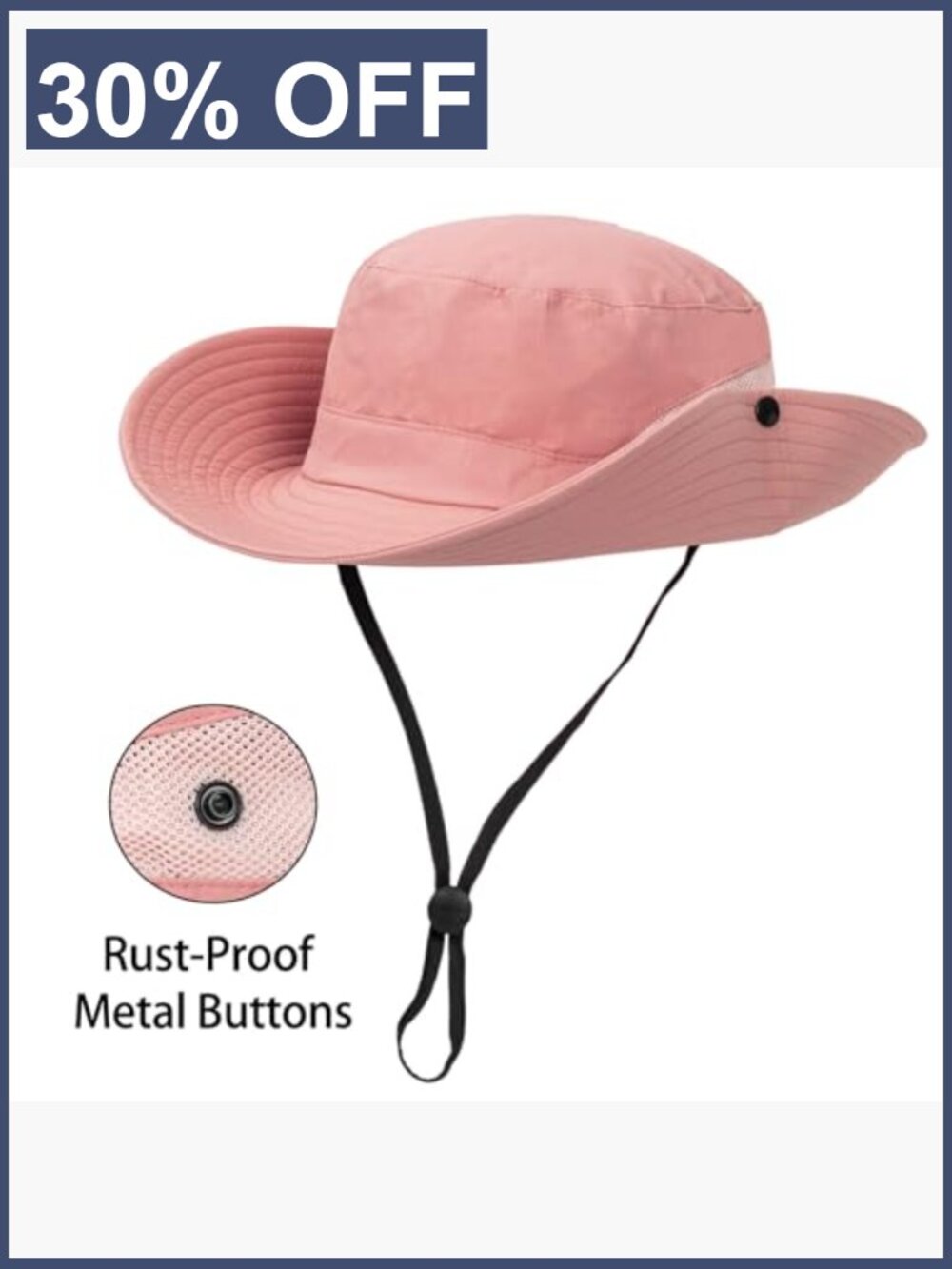Women's Wide Brim Sun Hat with Ponytail Hole Packable Mesh Bucket Hat UV - Picture 3 of 7